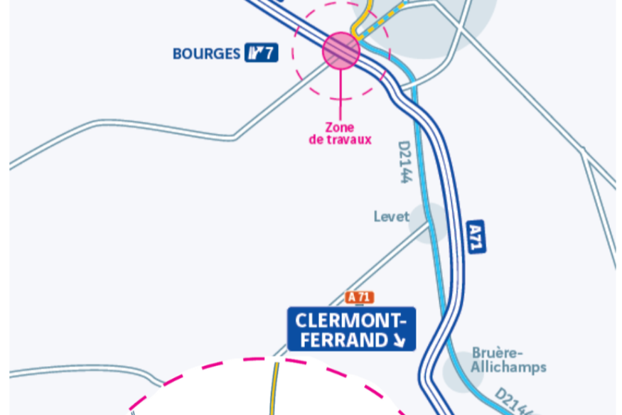 Travaux sur l’A71 : l’échangeur de Bourges impacté jusqu’au 3 octobre